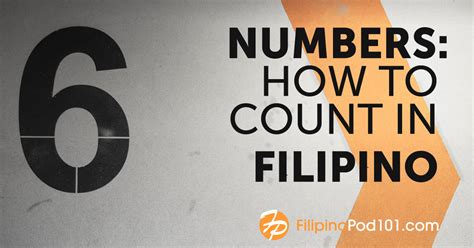 numbers in tagalog|Counting using Filipino Numbers .